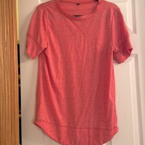 Pink short sleeved tunic tee